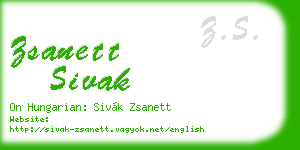 zsanett sivak business card