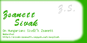 zsanett sivak business card